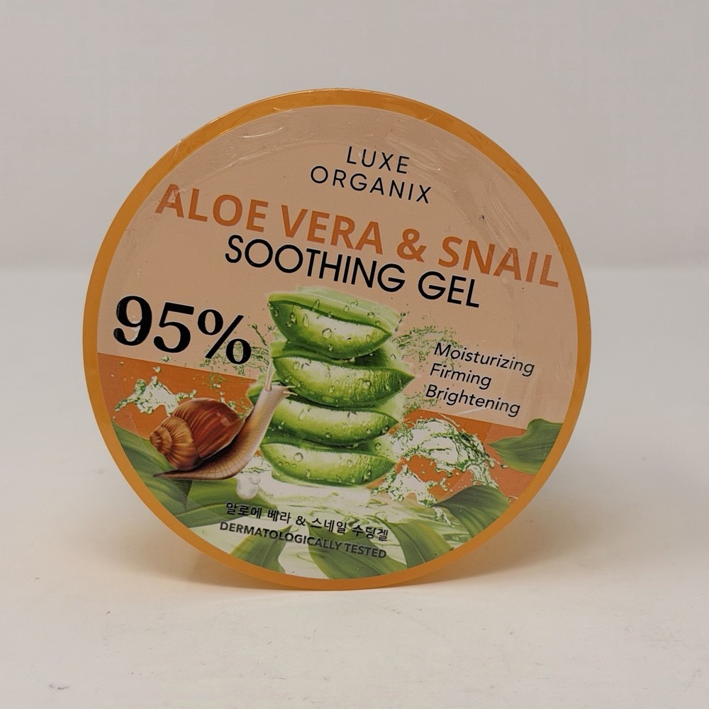 Luxe Organix Aloe Vera & Snail Soothing Gel 95% 300ml Korea NEW